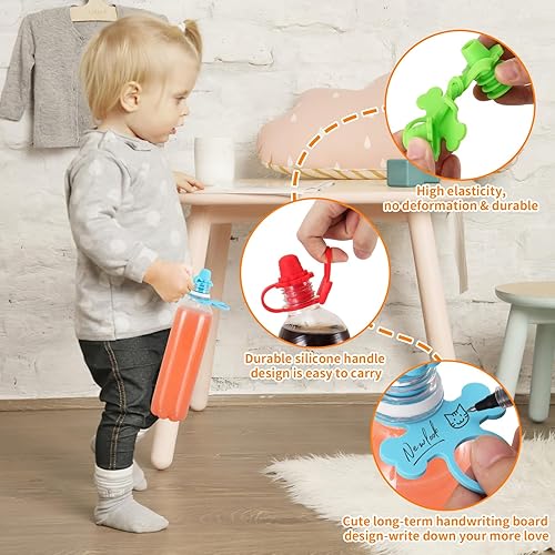 Miniatura 2 de BEFSOP Adaptador de boquilla para botella de agua para niños, tapa de botella de agua para bebé, sin derrames, accesorio de adaptador de boquilla