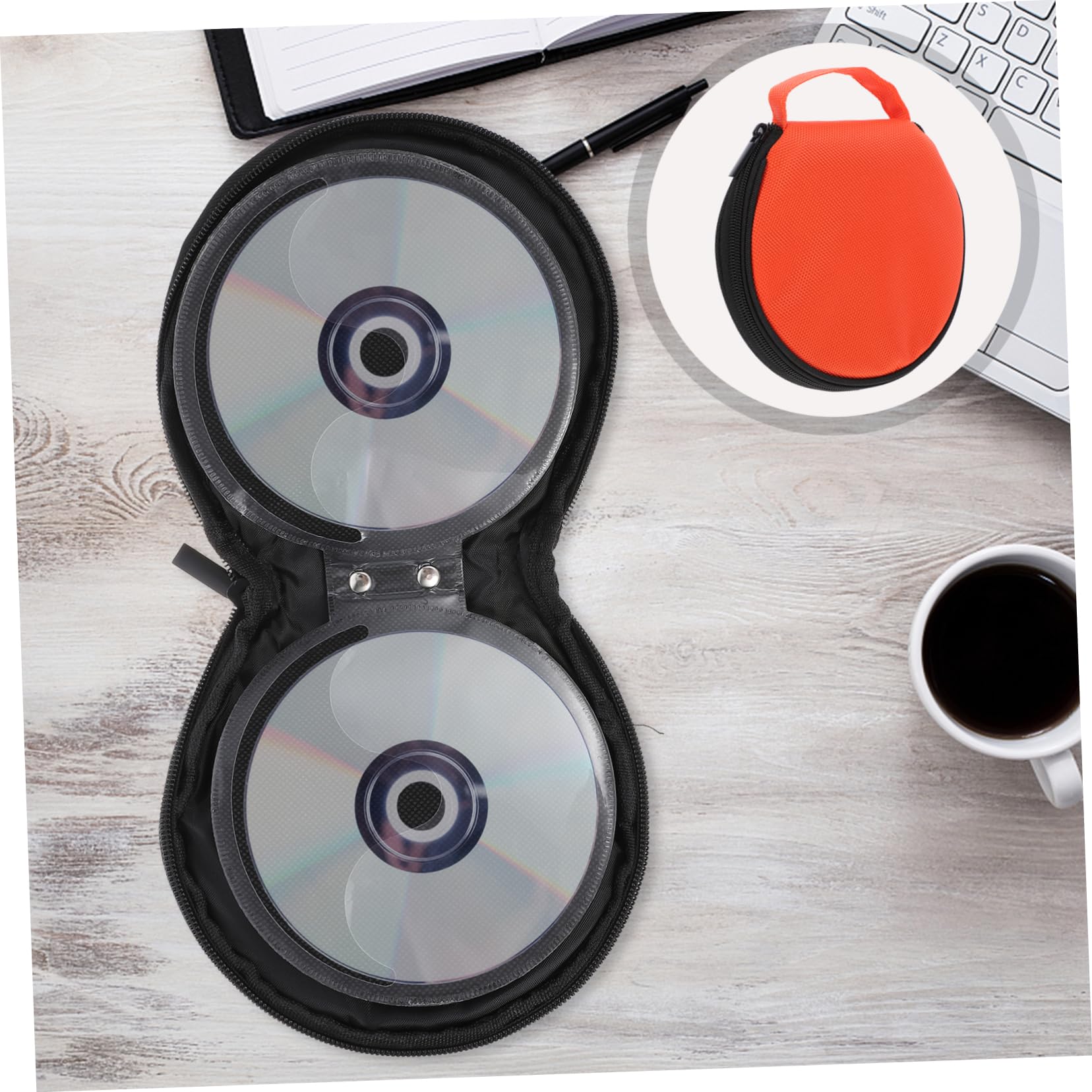 Ciieeo Cd Organizer Da Slot Oxford Per Auto Custodia Dvd e Cd Portatile Resistente e Leggera Per Viaggi e Uso Domestico Elegante e Compatta