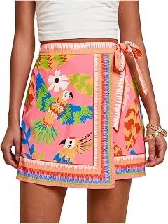 MakeMeChic Women's Wrap Mini Skirt Summer Boho Skirts | Tropical, Beach Vacation Outfits, Short Skirt, Coverup