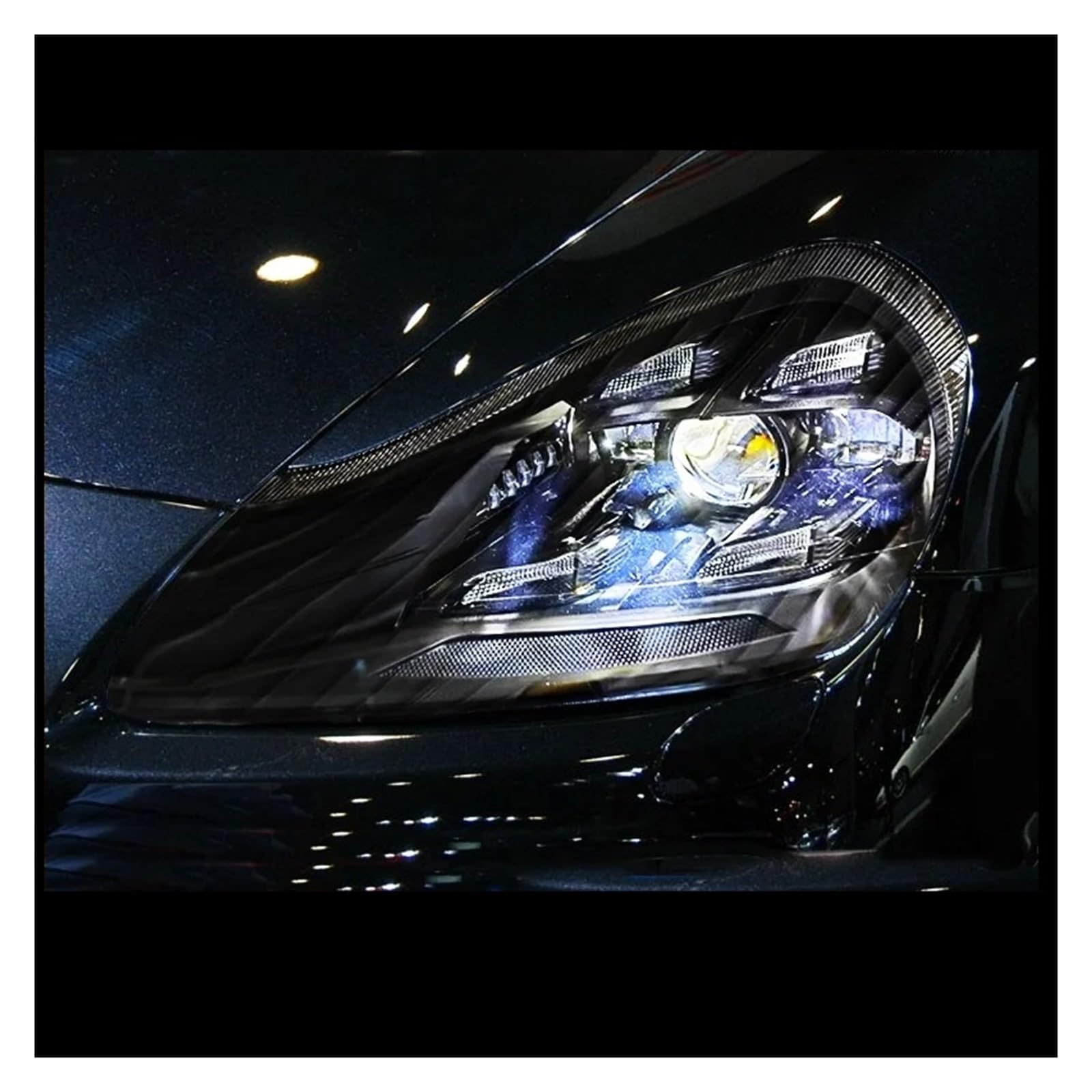 Conjunto Faro Delantero Para Cayenne 957 2007 2008 2009 2010 Faros Matrix Linterna LED Para Cabeza DRL Luz De Circulación Diurna(Right side)