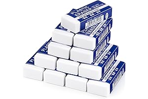 12-Pack Pencil Erasers: Massive White Erasers for School Success