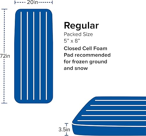 Vista 7 de Big Agnes Divide - Almohadilla para dormir ligera, compacta, con cámara de aire, pequeña, verde oliva cálido