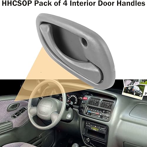 Miniatura 7 de Manija interior interior de la puerta para Chevy Tracker Suzuki Vitara 99-05 Suzuki Grand Vitara 95-02 95-02 Suzuki Esteem Suzuki Vitara 95-02