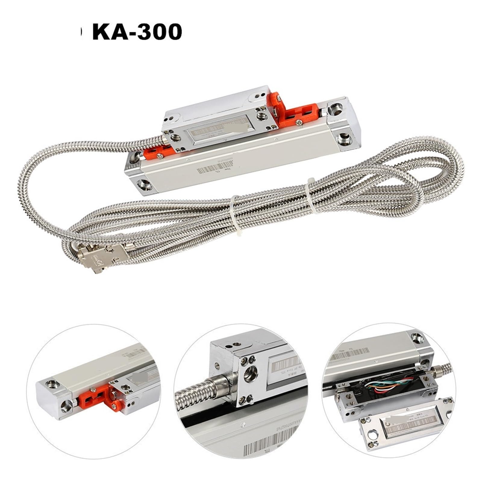 KA-300 DRO Lineare Glaswaage 70 mm 120 mm 170 mm 220 mm 270 mm 0,005 mm Optisches Gitterlineal Encoderlinie for Drehmaschine(KA300-5um-70mm)