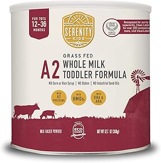 12+ Months A2 Whole Milk Toddler Formula Powder - Digestible A2 Protein in Whole Milk Powder - Organic Grassfed Formula with HMO, Prebiotics, DHA & ARA - 12.7 Oz, 1 Pack