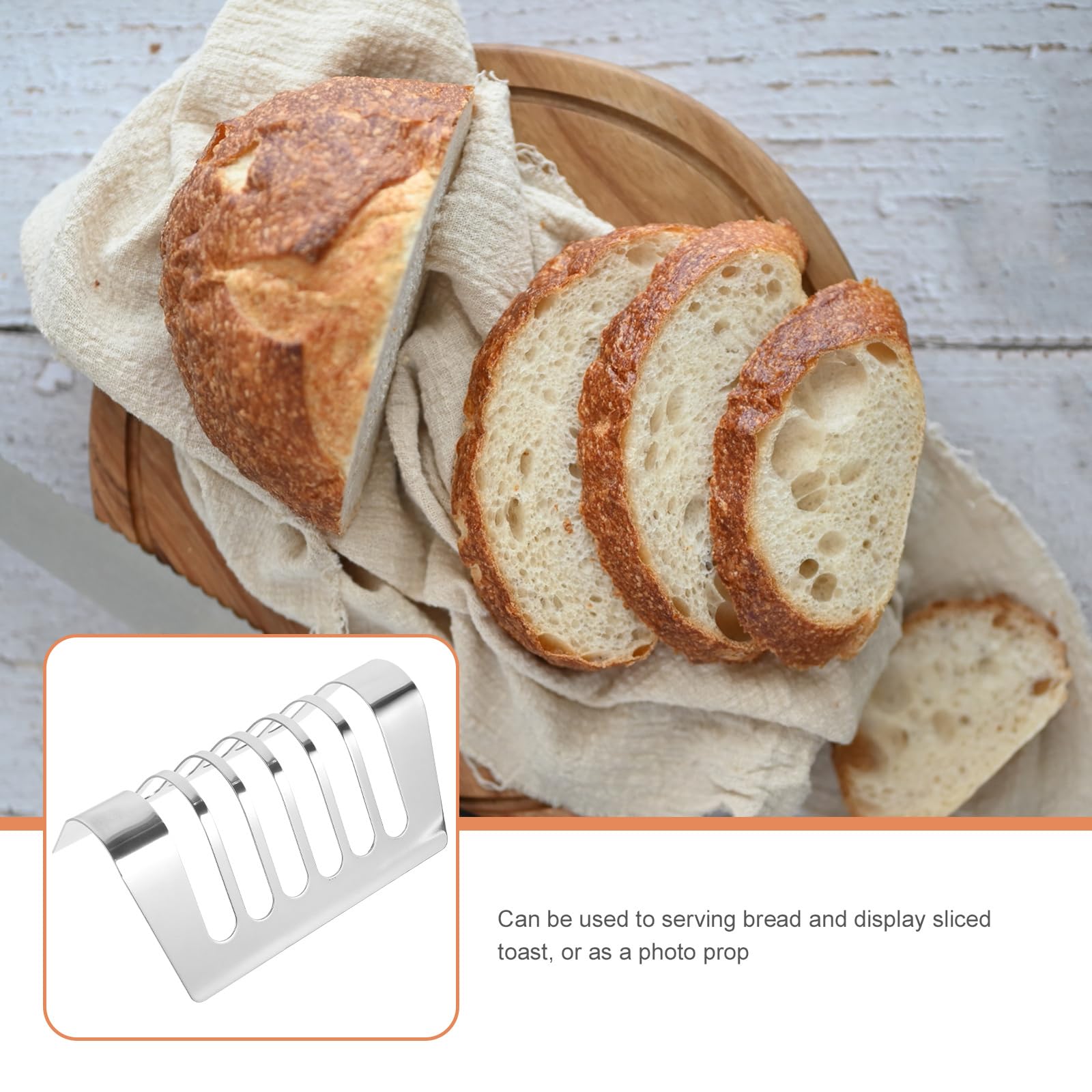 BESTonZON Brotregal Aus Edelstahl Regale Schreibtisch-Toastregal Edelstahl-Toastständer Brotregal Für Den Täglichen Gebrauch Arbeitsplatte Toastregal Küche Toastregal Heimbedarf