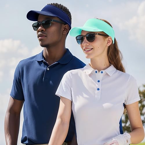 Miniatura 7 de Sukeen Visera elástica refrescante de tamaño libre con protección UV, visera pico para golf, tenis, ciclismo, correr
