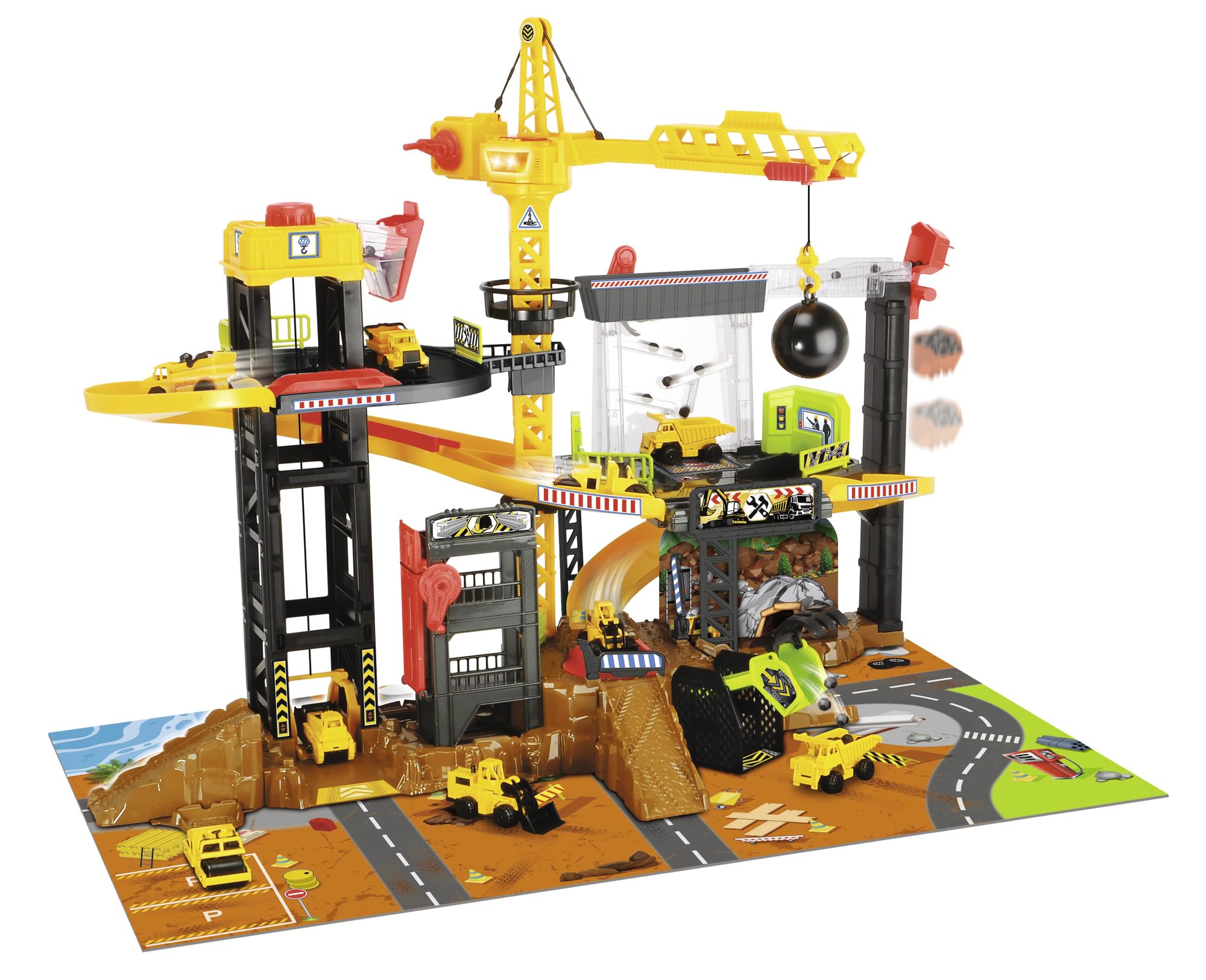 Amazon.com: DICKIE TOYS Construction Playset with 4 Die-Cast Cars