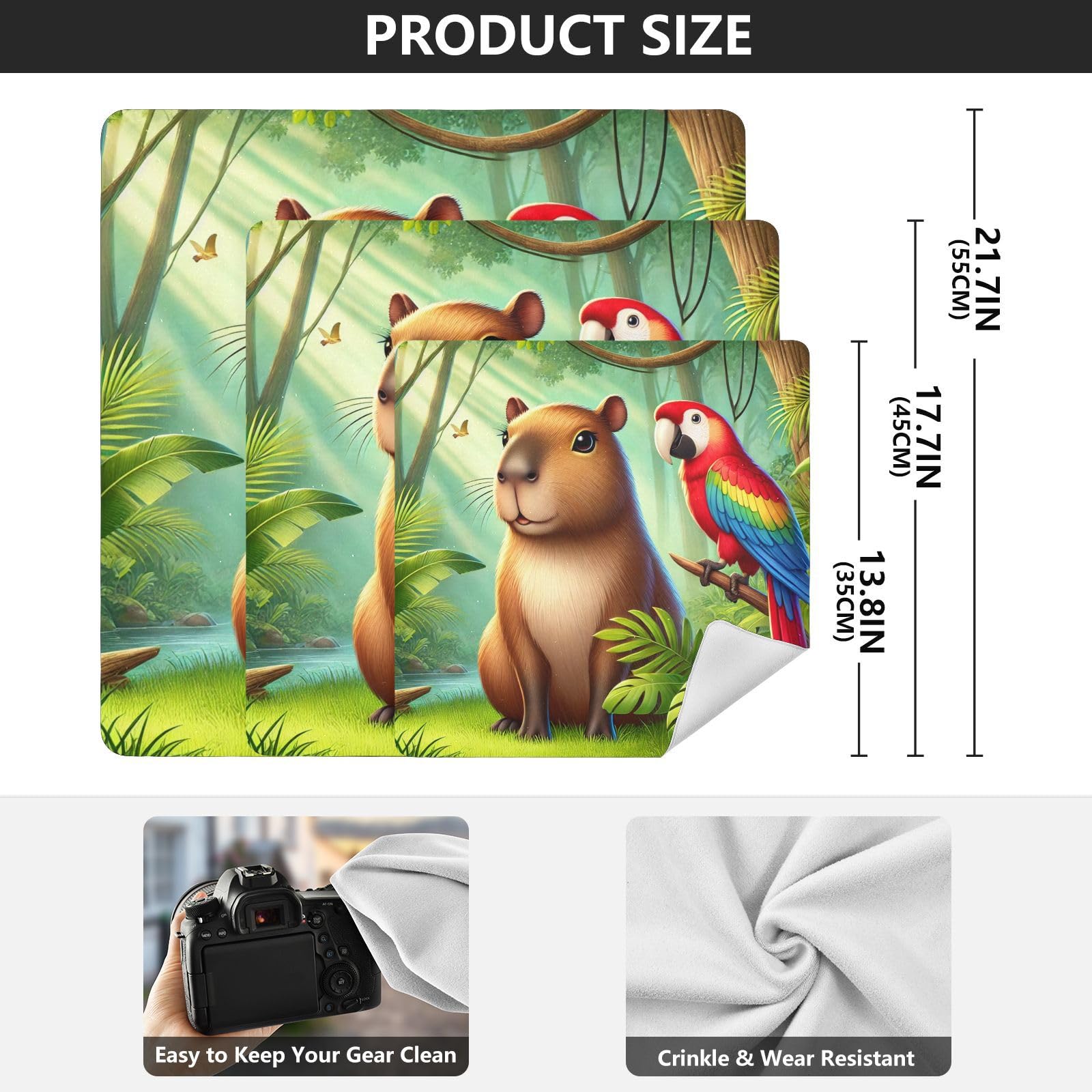 Joko Ivery Capybara Parrot Camera Lens Wrap 21.7