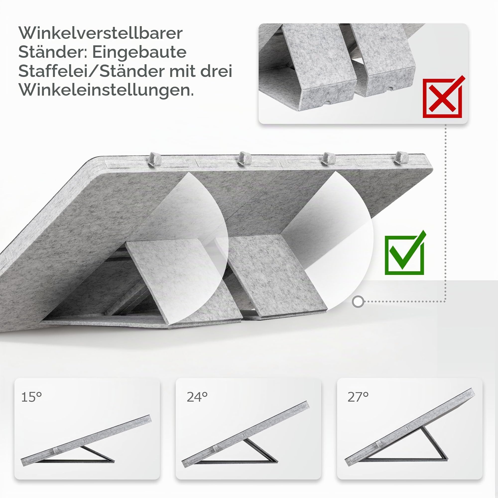 1500-teiliges kippbares Puzzlebrett mit 6 bunten Schubladen und Abdeckung, klappbarer Puzzletisch mit 3-Fach Verstellbarer integrierter Staffelei/Ständer, leichtes Spielbrett für Erwachsene