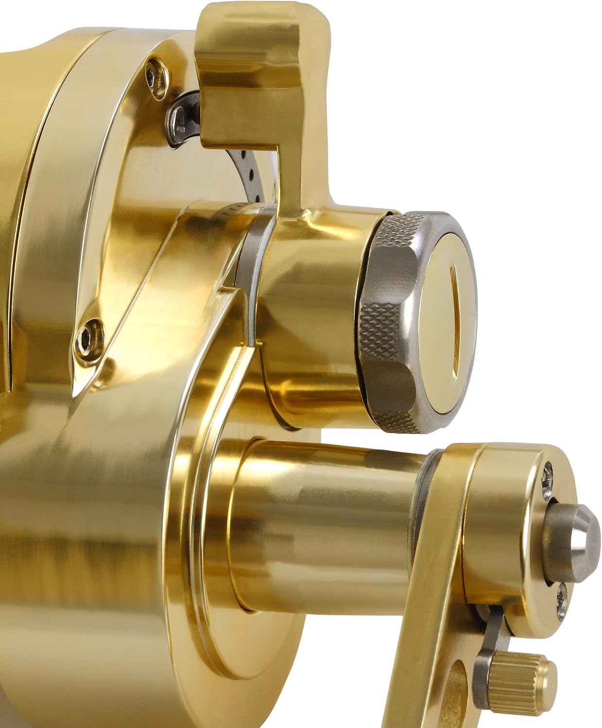 2-Speed Slow Pitch Jigging Reel – 20kg/44lbs Lever Drag, 4.5:1 & 2.1:1 Ratios – Full Aluminum Saltwater Conventional Trolling Reel for Big Game Fishing, Right Handed