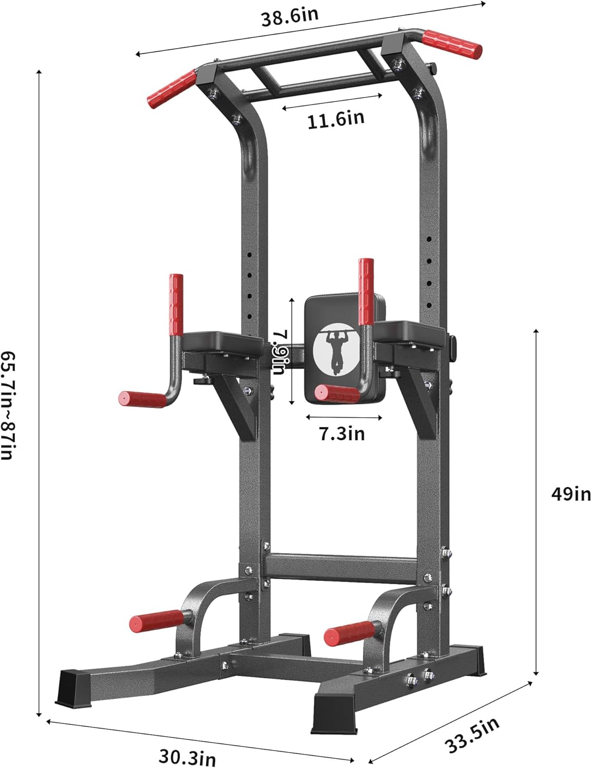 Diagram showing the dimensions of the SogesHome Power Tower