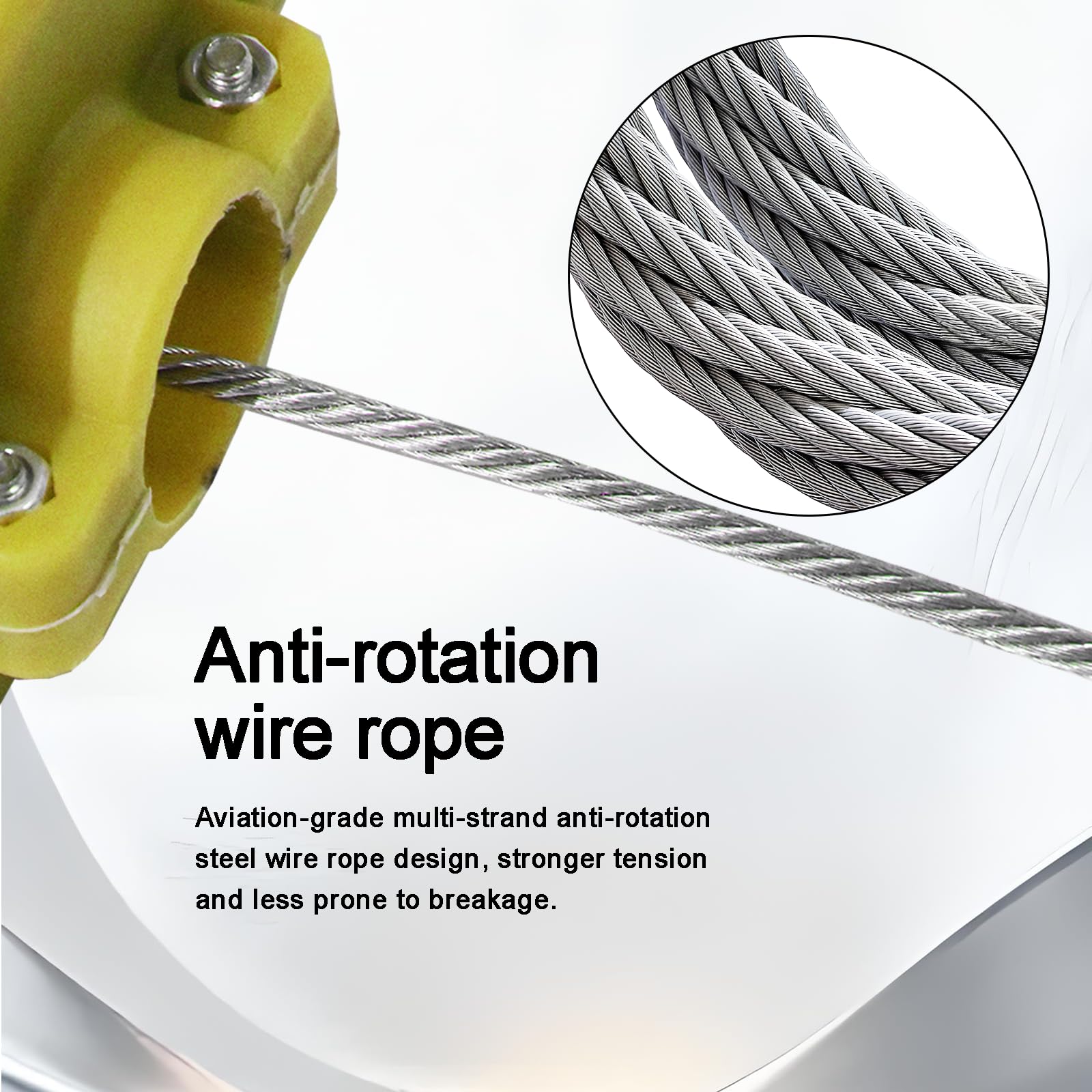 Imbracatura di Sicurezza Anticaduta Tetto(Giallo,10 Metri) | 150kg Dispositivo Anticaduta Retrattile Certificato 3-20m, Corda Sicurezza Anticaduta Retrattile per Tetto/Lavoro Aereo