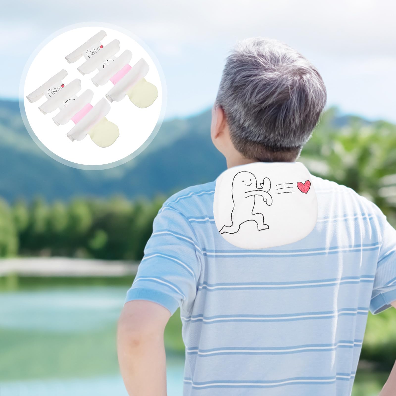 Schweißabsorbierende Handtücher Saugfähig aus Baumwollgarn 8 Stück Pack Hautfreundlich als Rückenhandtücher und Tragbare Schweißtücher für Schwangere und Senioren