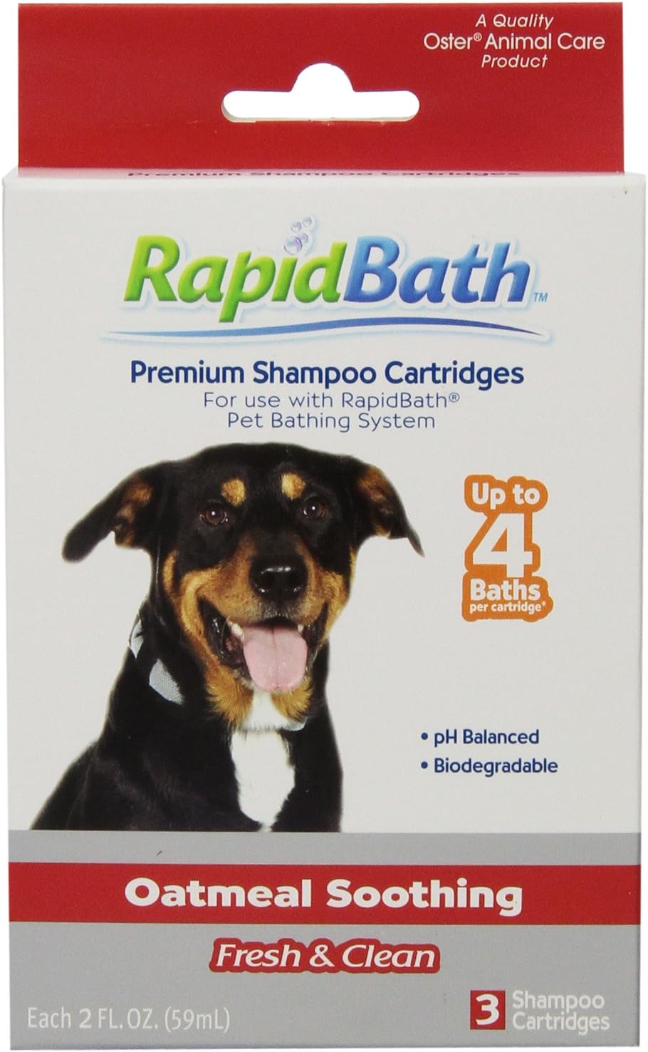 HydroSurge Rapid Bath Oatmeal Soothing Animal Shampoo Cartridges, 3/pack