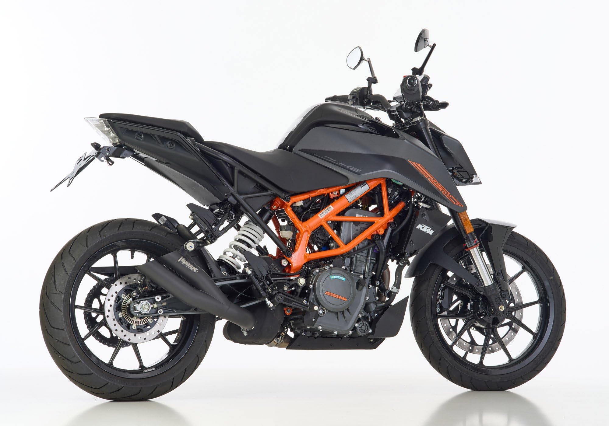 HURRIC Sportauspuff kompatibel mit KTM | 390 Duke | Typ KTM IS Duke | 373 ccm | Baujahr 2021-2023 | HURRIC Pro 2 GP Slip on