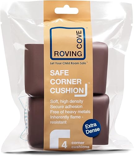 Miniatura 7 de Roving Cove HeftyFit - Protector de esquina para bebé (4 esquinas grandes), protectores de goma suave de espuma de goma para muebles, adhesivo 3M