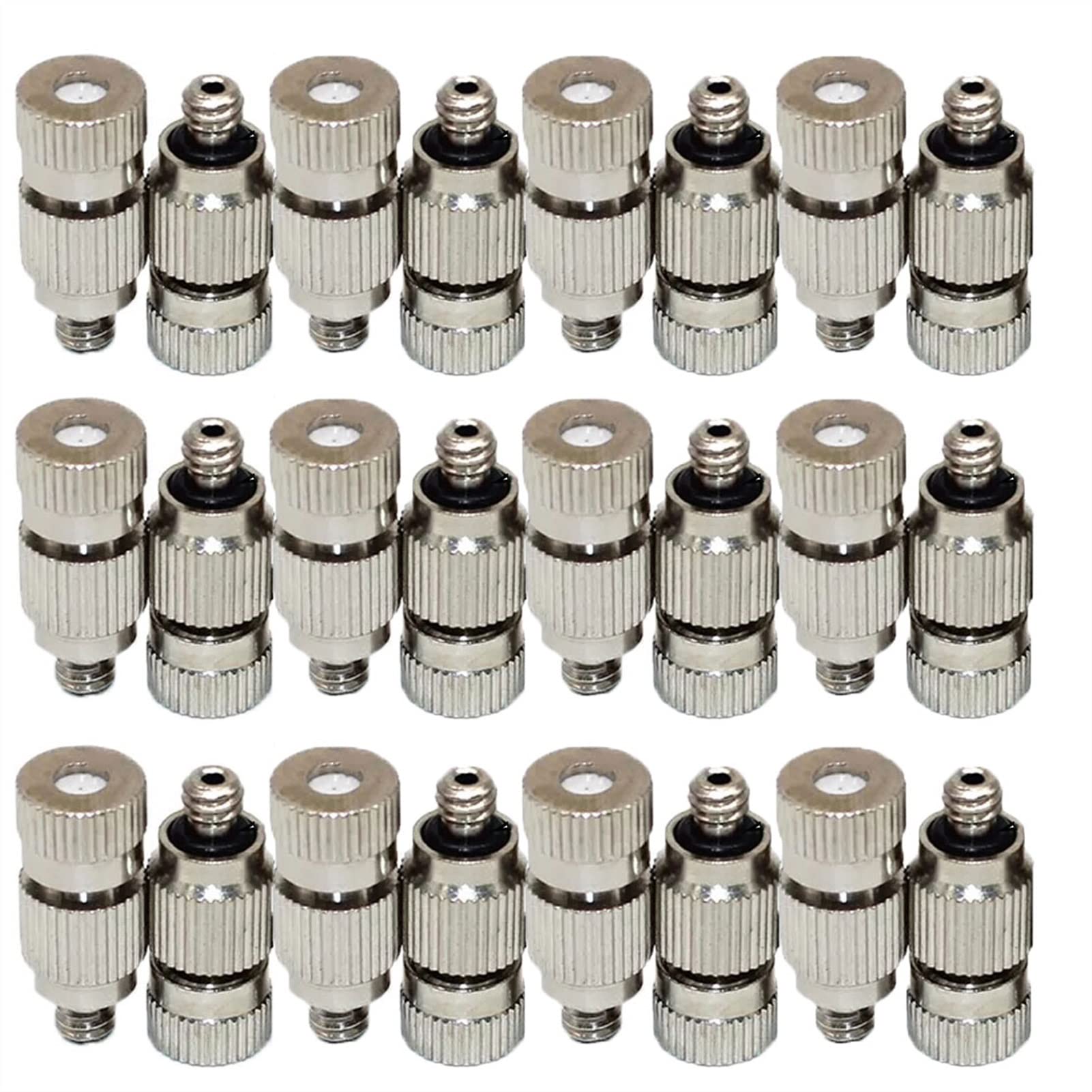 SOHNVWTGD 100PCS Brass Misting Nozzle for Outdoor Cooling Misting System, High Pressure Mister Nozzles Anti Drip Cooling, 3/16" Thread, 0.0040.039" Orifice(1.0MM)