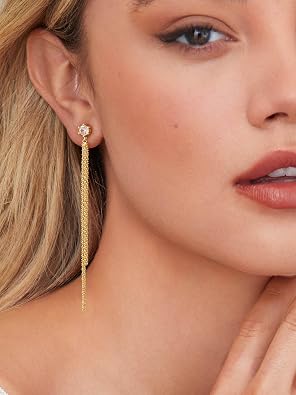 Moodear Dangle Earrings 3/4 Pairs Dainty 14K Gold Plated Earrings for Women