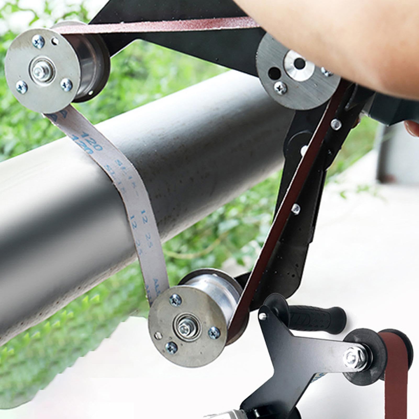 Accesorio lijadora de banda para amoladoras angulares - Lijadora de banda | compacta para amoladoras angulares | Herramienta de molienda de óxido con mango ergonómico, herramienta de afilado para metal