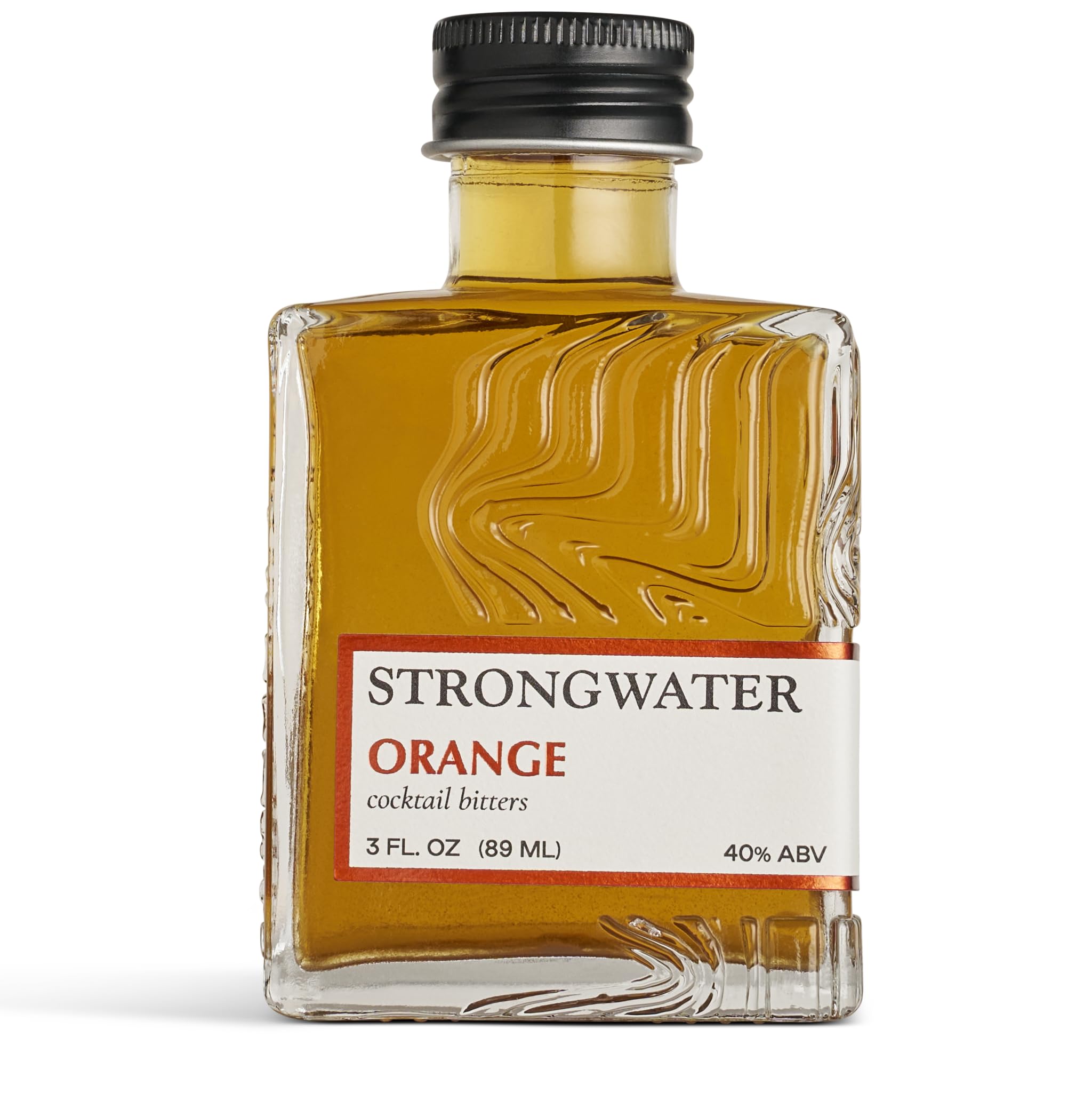 Strongwater Orange Bitters (40 Servings) - Spiced Orange Bitters for Cocktails - Cocktail Bitters with Zest, Cardamom & Walnut - Pair with Whiskey, Bourbon, Vodka, Rum, Gin - 3oz, 1 Pack