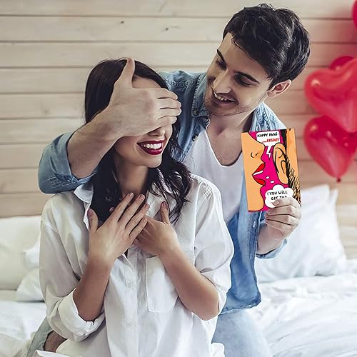 Miniatura 3 de PETCEE Divertida tarjeta de aniversario para marido, novio, tarjetas de aniversario de 4 x 6 pulgadas para hombres, él, prometido, tarjeta de