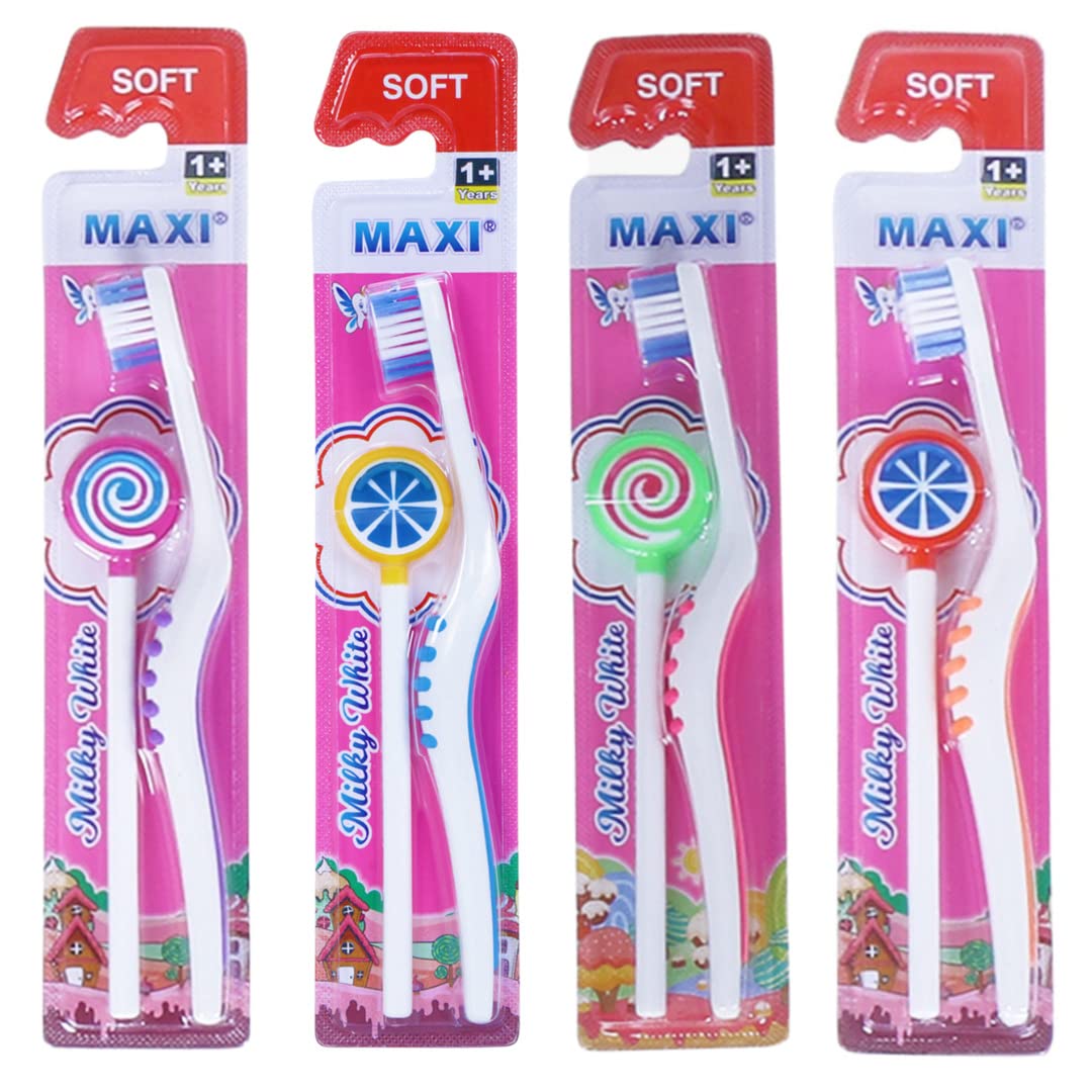MAXI Milky White Baby Manual Toothbrush And Tongue Cleaner-Baby Oral Care Combo (Pack Of 4) (B0B8666NWR) Amazon Price History, Amazon Price Tracker