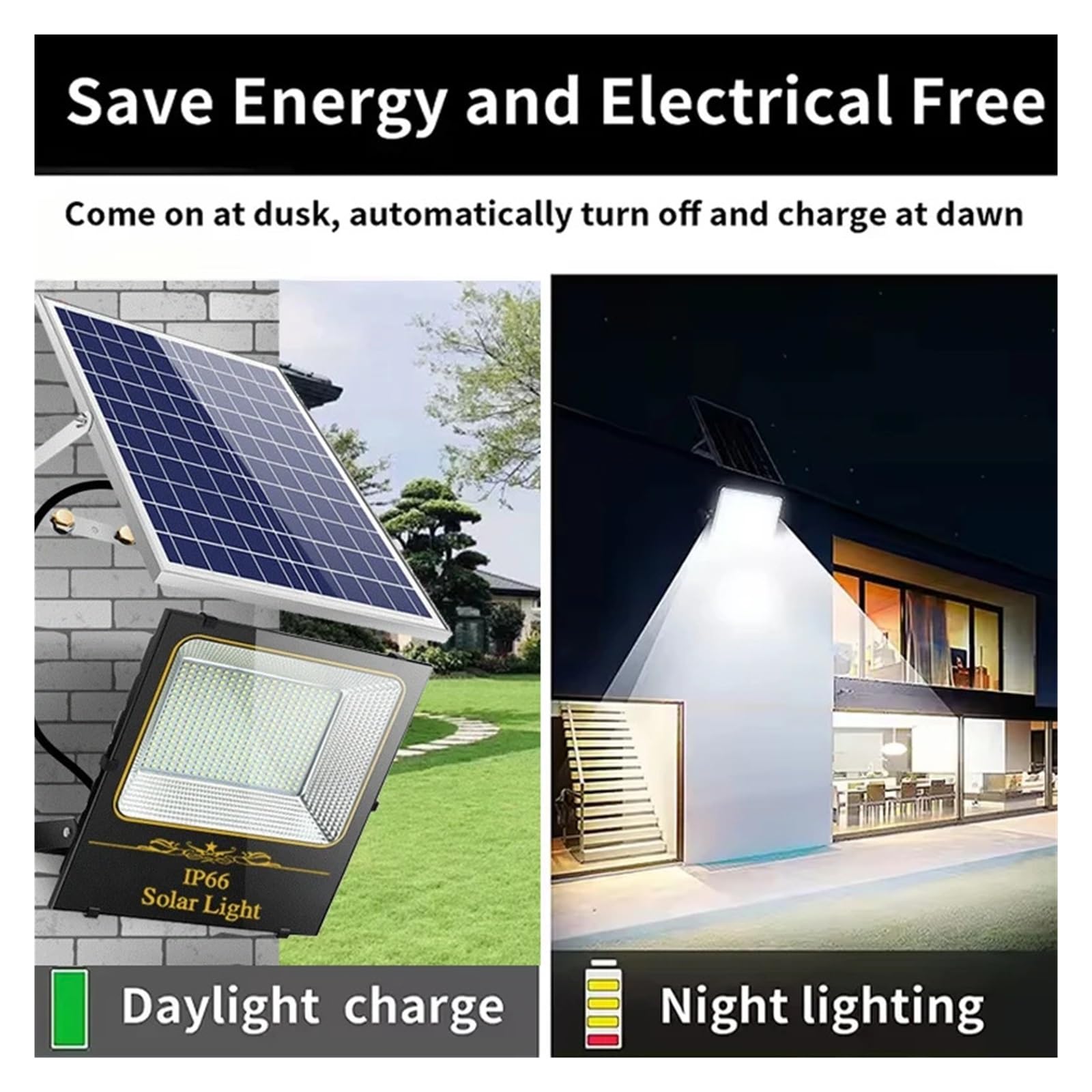 Lampa solarna zewnętrzna, Lampa słoneczna LED 2000W ścienna ulica SolarLED lampa halogenowa zewnętrzny wodoodporny do ścieżki ogrodowej reflektor krajobrazowy