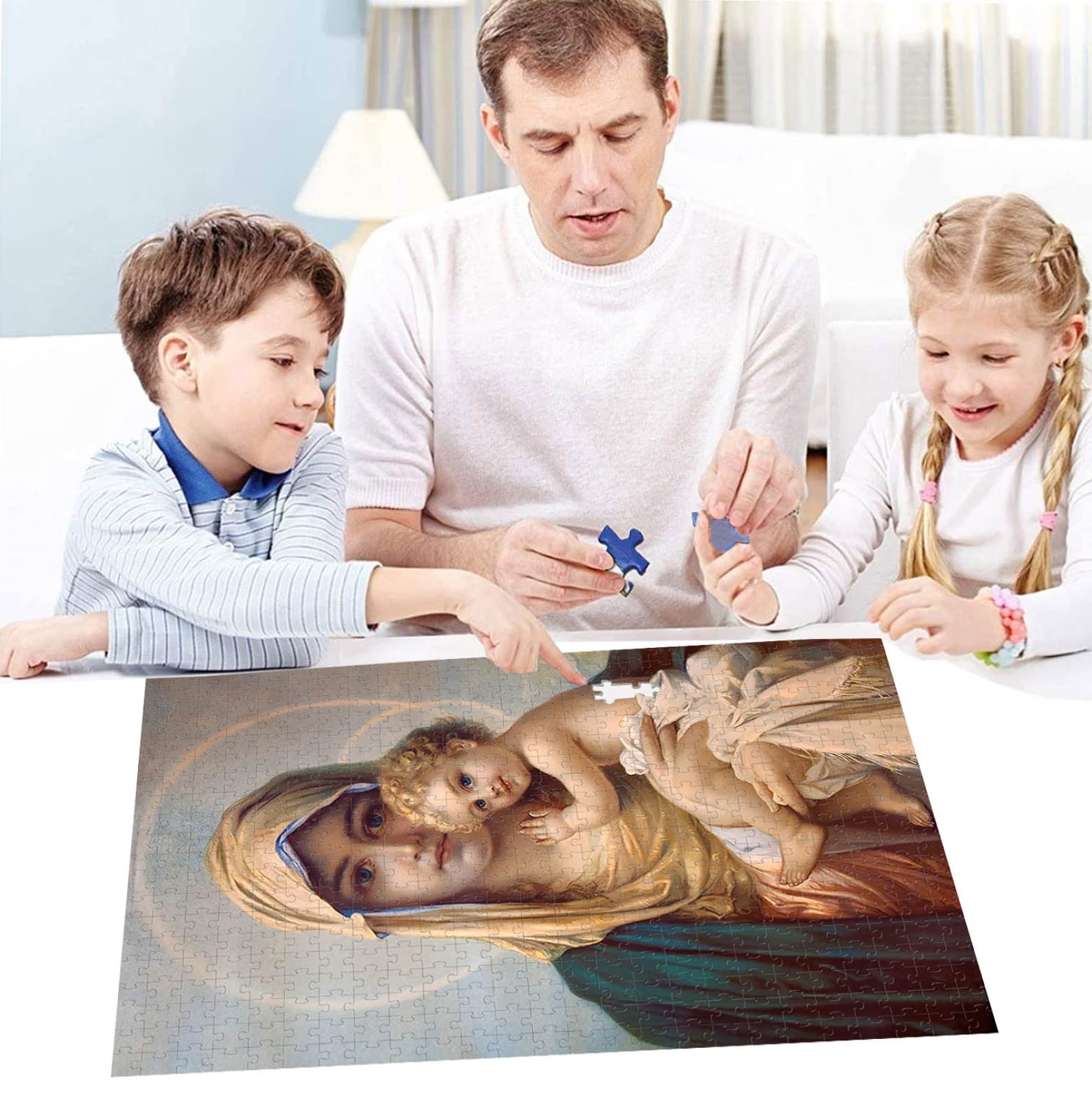 Puzzle 1500 Teile Jungfrau Mutter und Kind Puzzle Puzzle Geschenke für Kinder und Erwachsene