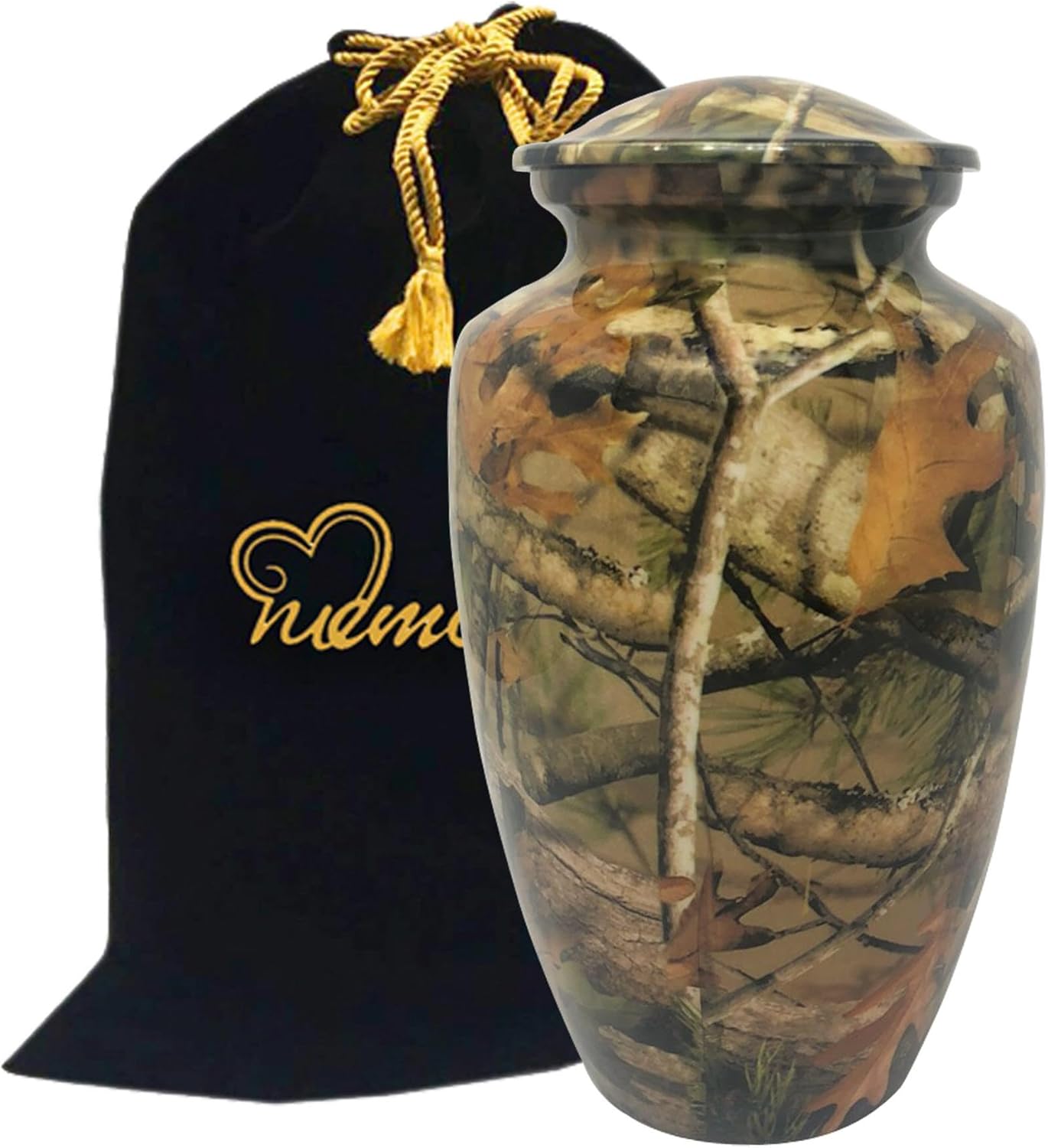 MEMORIALS 4U Custom Engraved Cremation Urn - Handcrafted Urn for Human Ashes - Affordable Urn for Ashes with Velvet Bag (Silver)