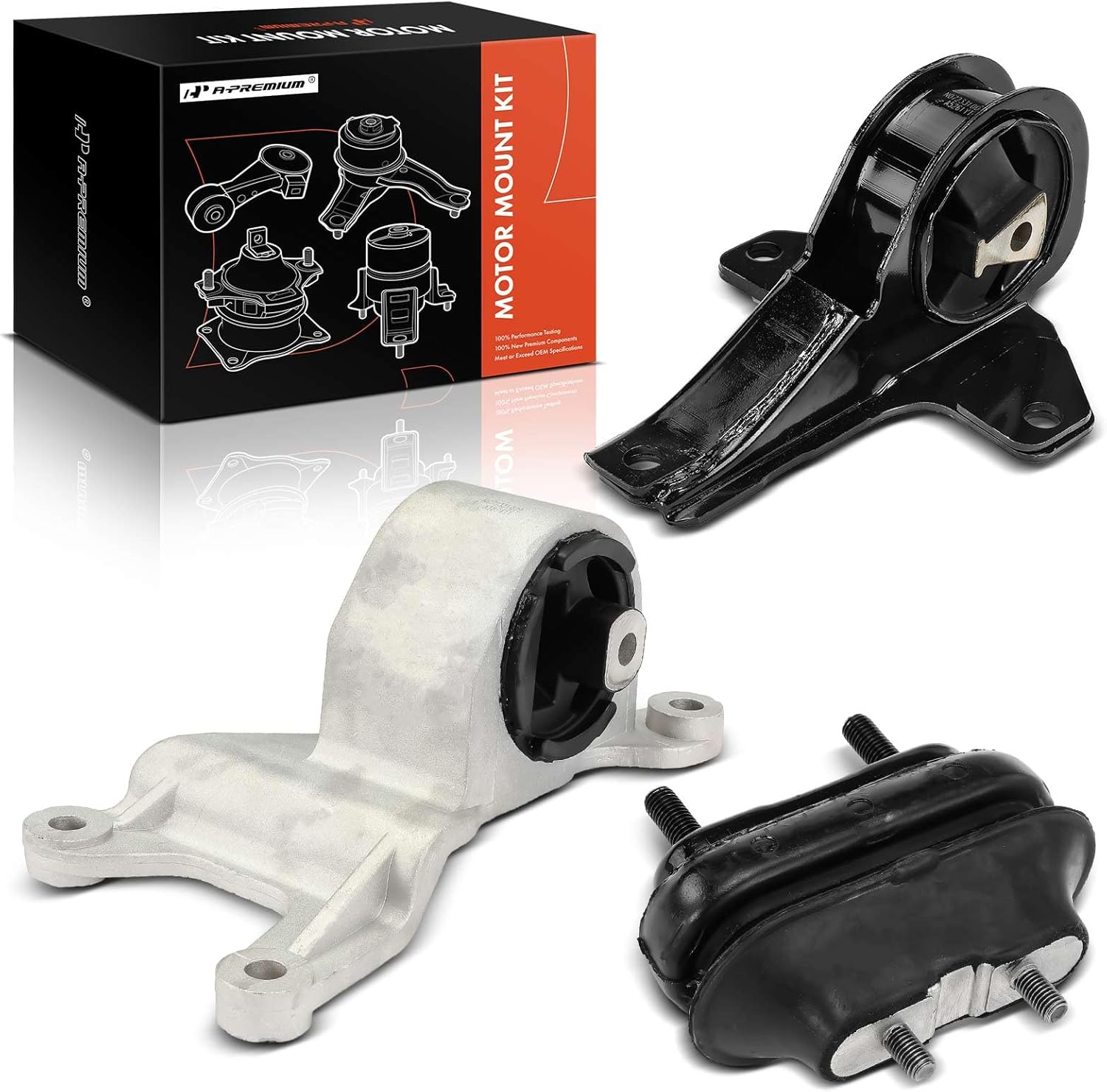 A-Premium 4PCS Engine Motor Mount and Transmission Mount Kit Compatible with Chevrolet Malibu 1997-2001 & Oldsmobile Cutlass 1997-1999, 2.4L 3.1L, Automatic Transmission Only