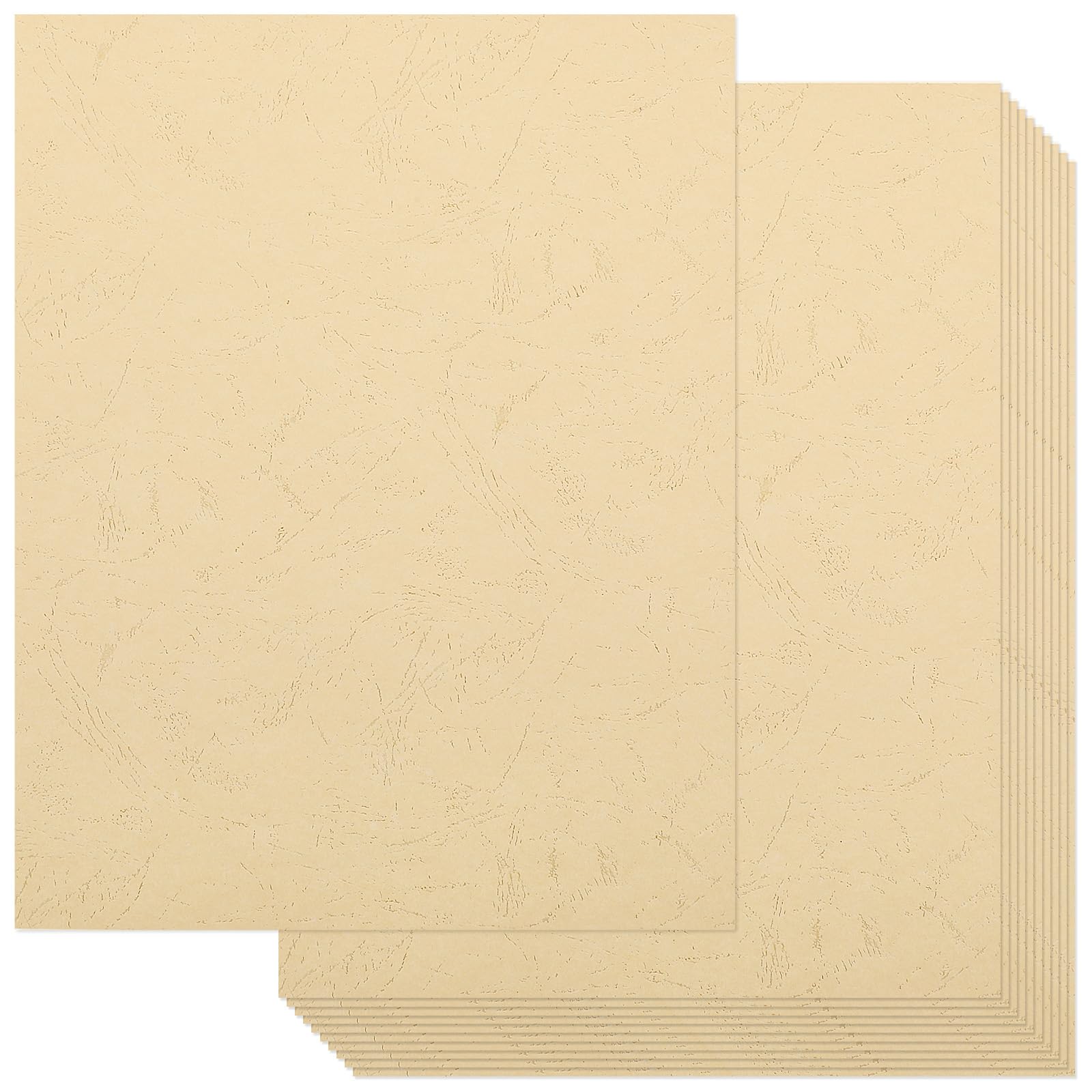 Epakh 100 Pcs Old Age Parchment Paper 8.5 x 11 Inch Standard Letter Vintage Colored Old Parchment Double Side Printing Paper (Textured Beige)