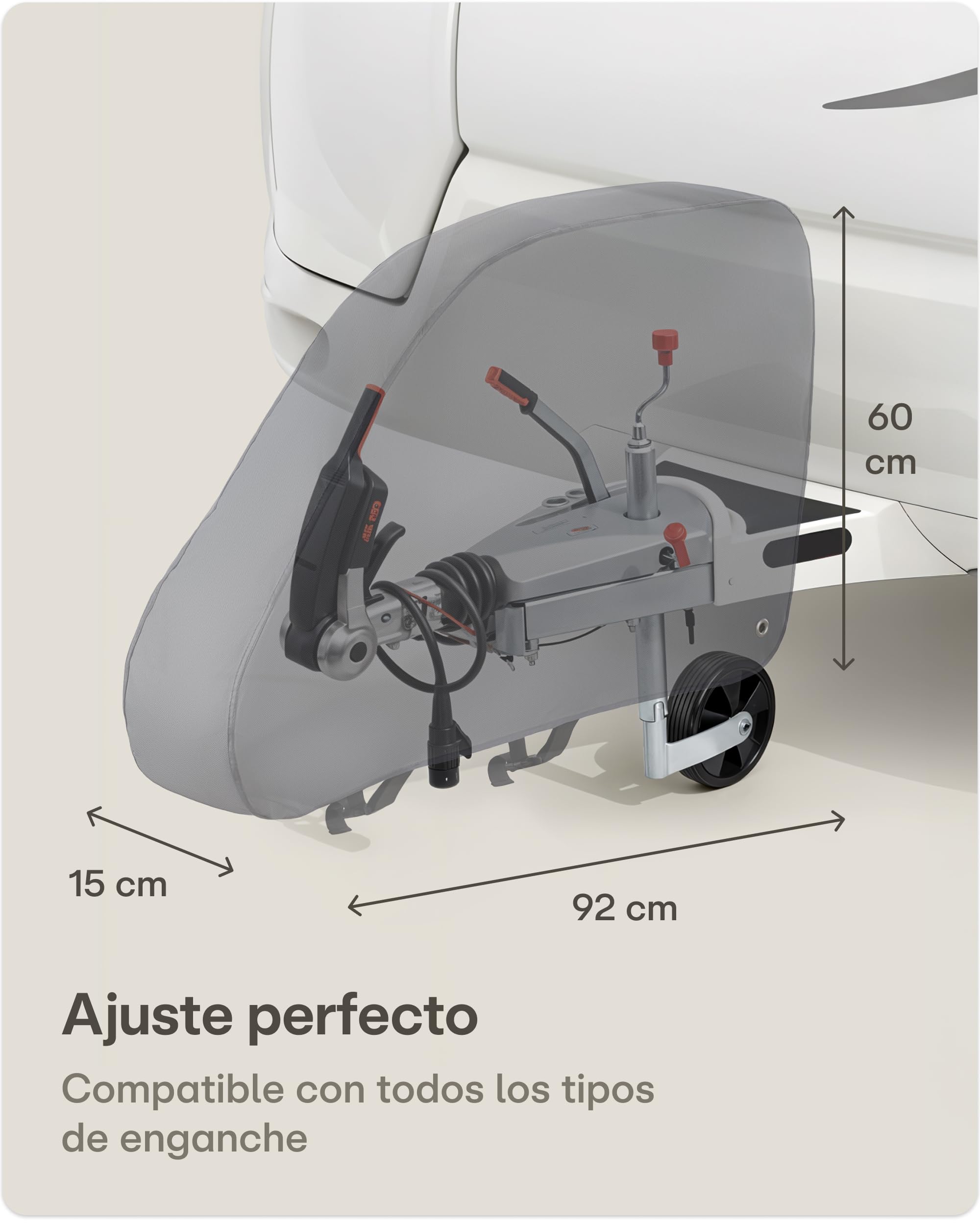 Praknu Funda Lanza Caravana Impermeable – Extra Gruesa – Protección Resistente Todo Clima – PVC Impermeable y Resistente a los Rayos UV