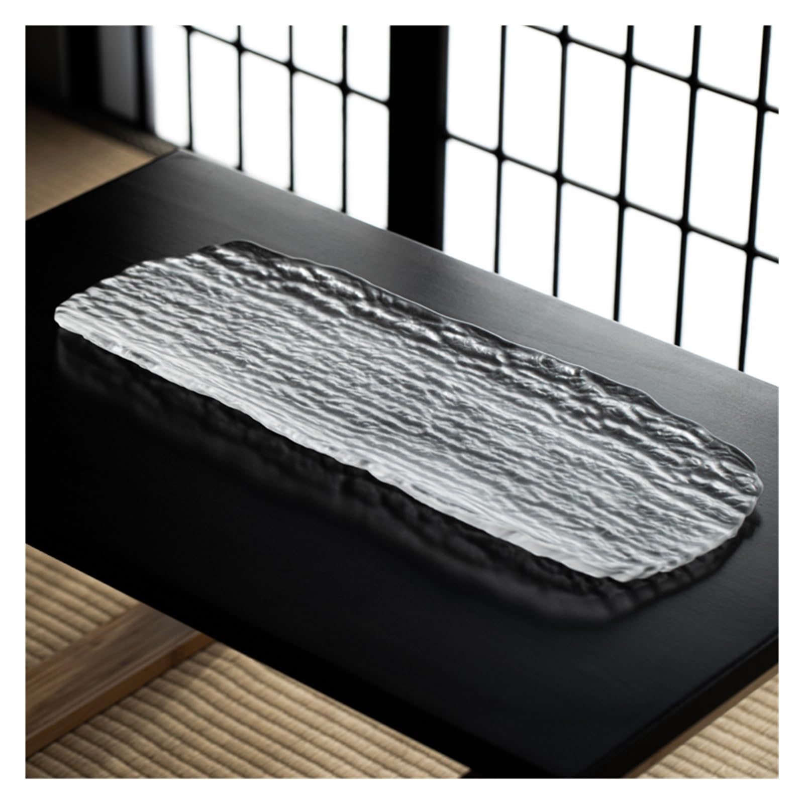 Plateau à thé en verre pour service Kung Fu traditionnel lors de vos salons zen