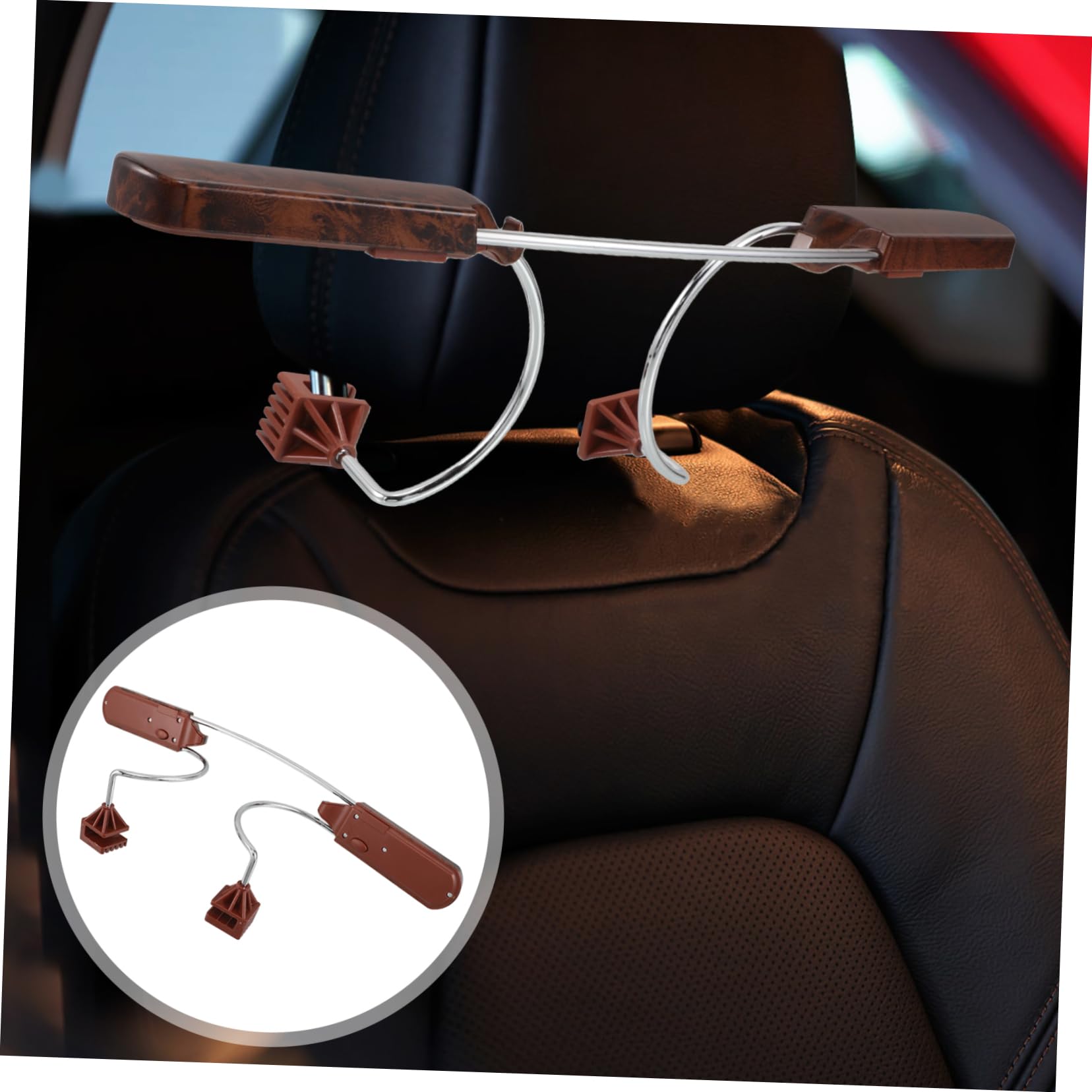Vaguelly Appendiabiti Per Auto in e Acciaio Gruccia Per Sedile Posteriore Appendiabiti Per Giacche e Camicie Installazione Rapida e Semplice Design Leggero e Portatile