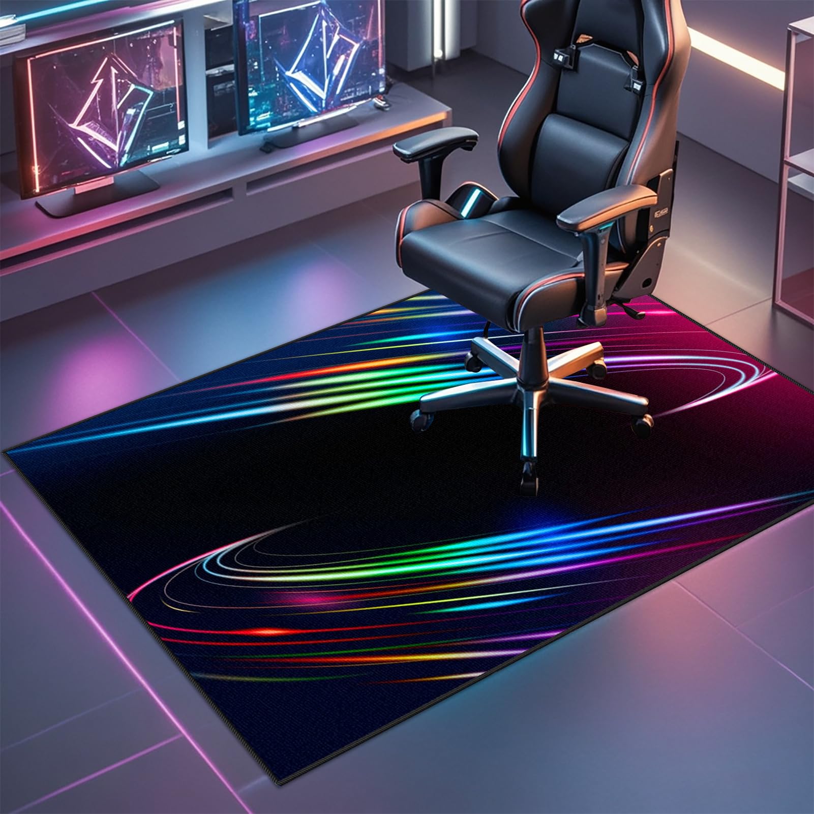 Tapis de Protection de Sol Chaise Gaming Multi-surfaces 180 x 210 cm