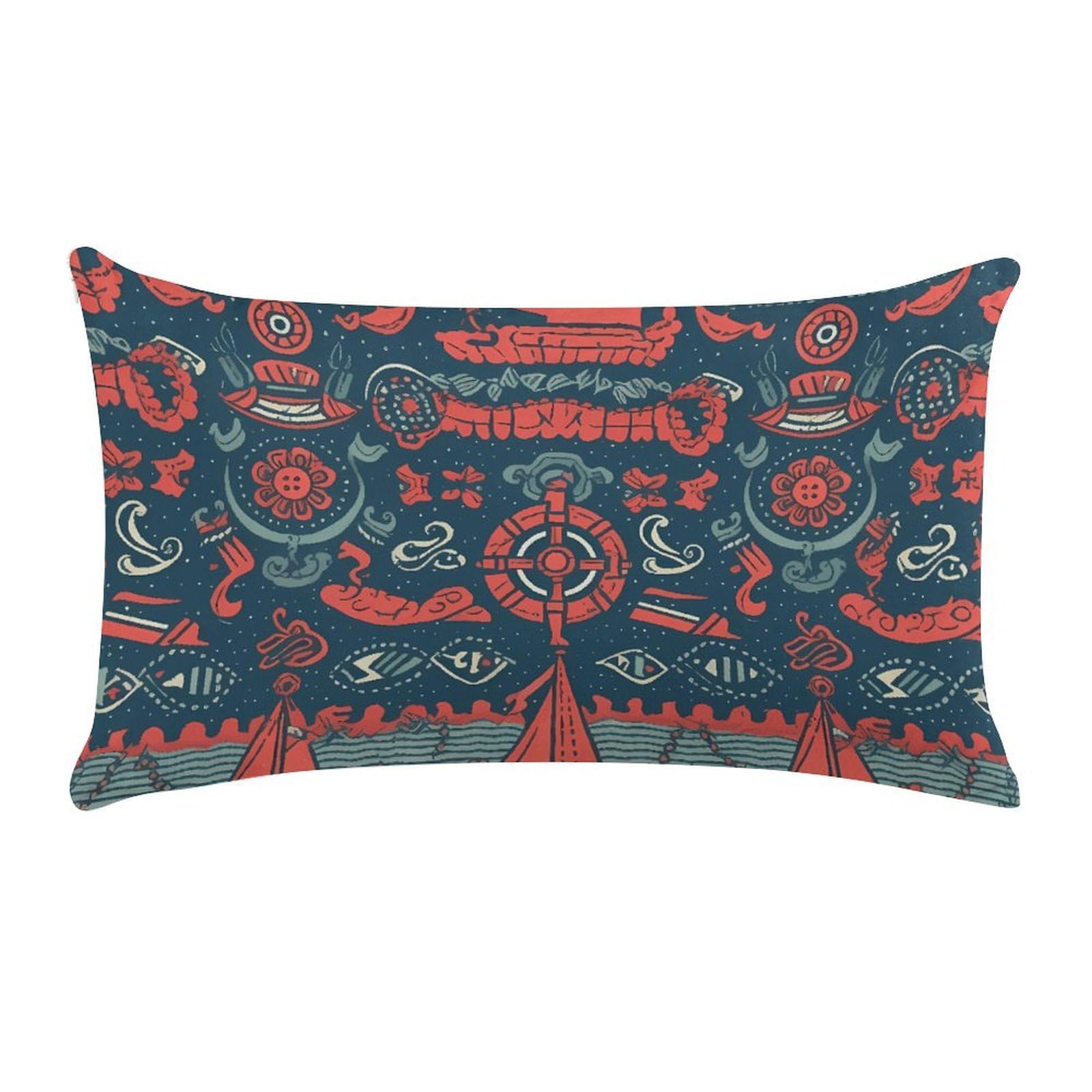 Sailboat Pattern Pillow Cases for Sofa, Super Soft Plush Pillow Cover with Zipper, Luxury Cozy Pillow Shams for All Seasons, Lightweight Pillowcases for Bedroom, 12" X 20"