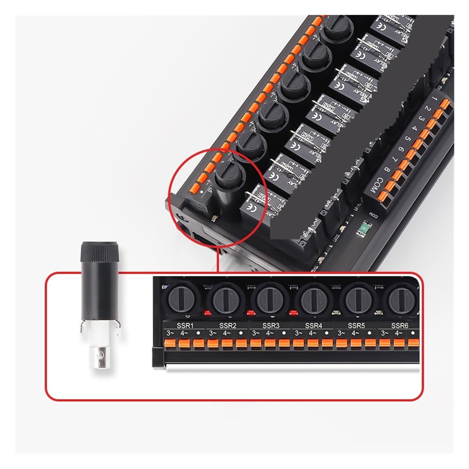 Módulo de relé de estado sólido de 5 a 24 V CC, control CA/CC, 220 V, corriente constante de voltaje amplio sin contacto (tornillo 10 A de 4 vías)