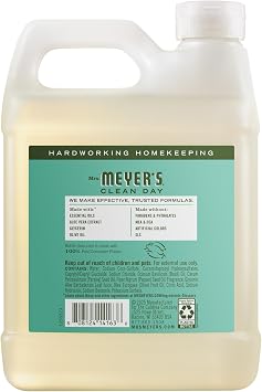 MRS. MEYER'S CLEAN DAY Liquid Hand Soap Refill, Basil, 33 fl oz