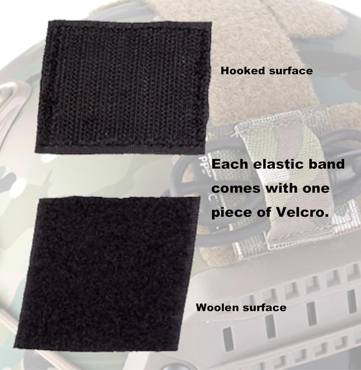 5 Pack,Hook and Loop Cable Management Panels | 2×2 inch Reusable Fastening Cable Ties for Tactical Helmet, Headset, Walkie-Talkie, Vest & Backpack Wire Organization