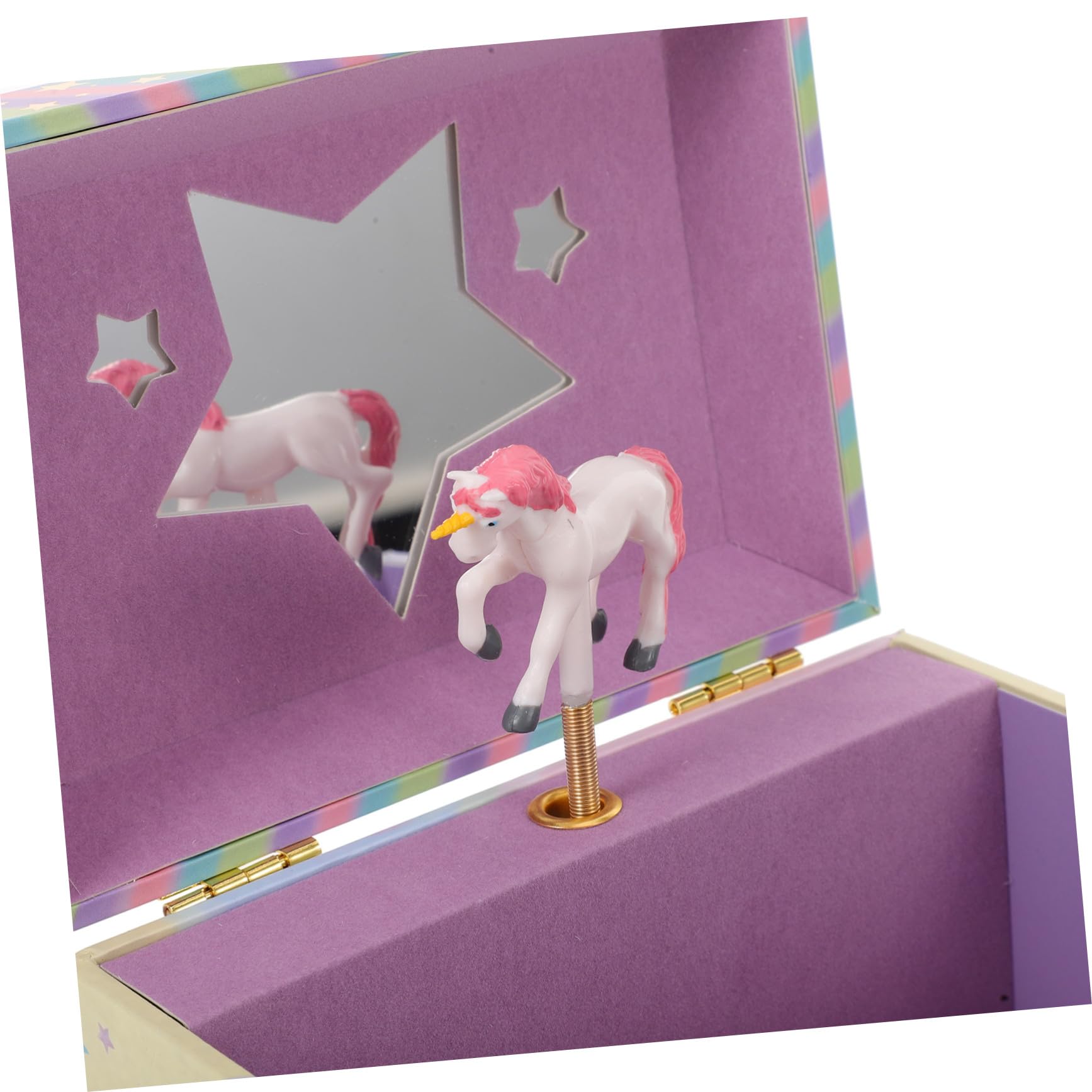 Caja Musical de Joyería para Niñas con Diseño de Unicornio, Madera y Metal, Fácil de Usar y Adecuado para Cumpleaños o Regalos Obsequios
