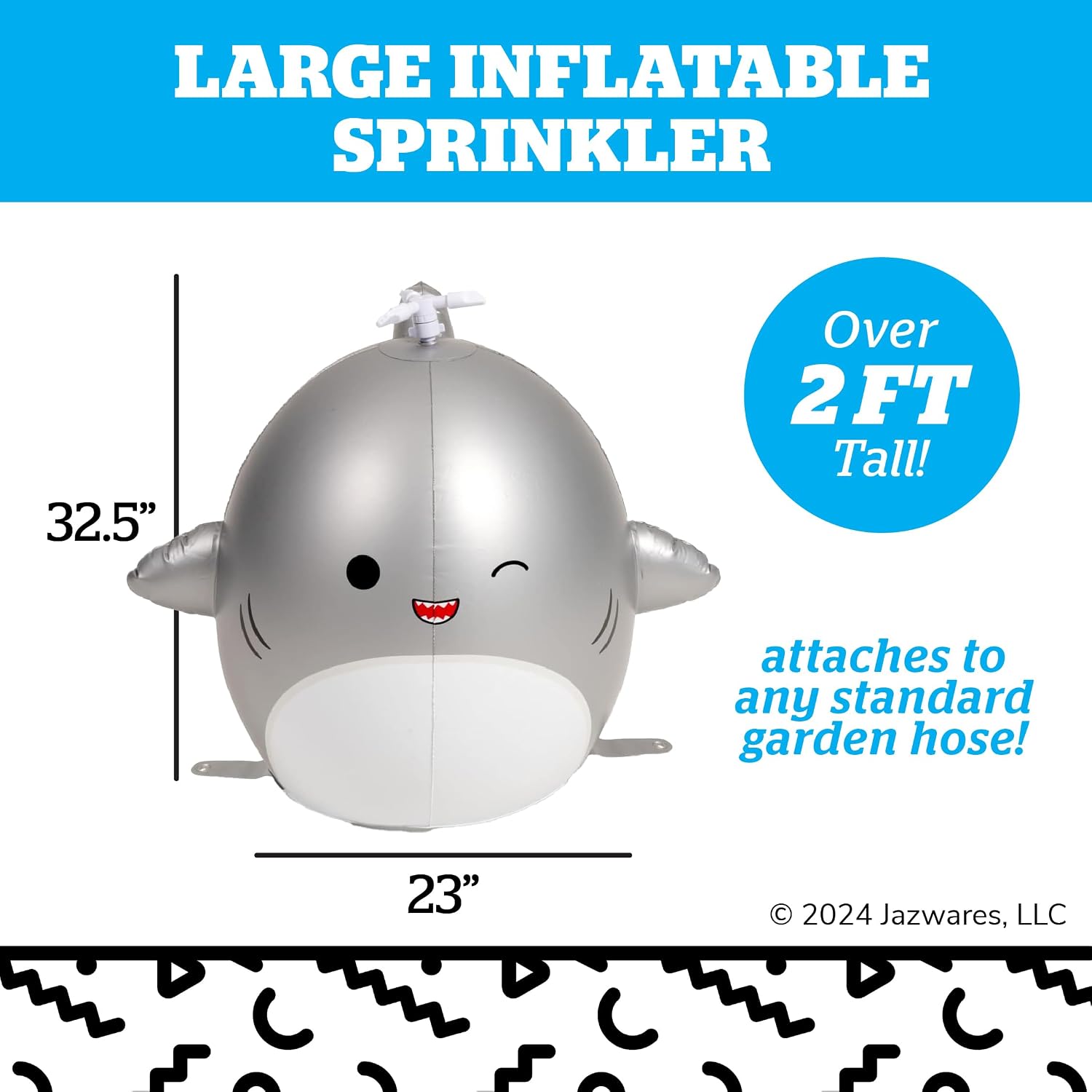 BigMouth x Squishmallows Sprinkler, Outdoor Water Spray Toy, Backyard Splashing Fun for Kids