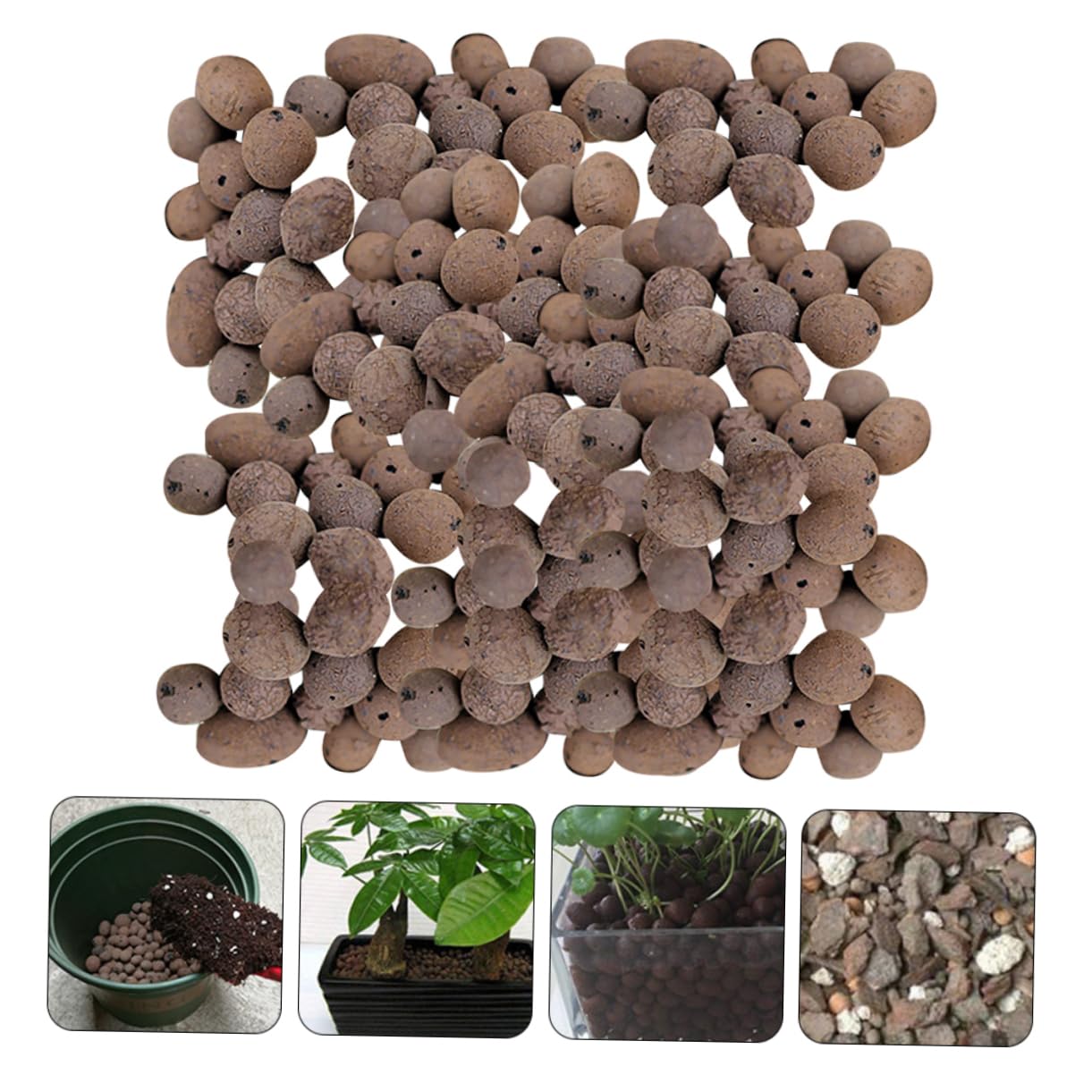 Toddmomy Weihnachten Party Blähton 1kg Tonkiesel für Blumentöpfe, Drainage