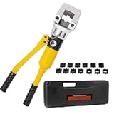 Cable Lug Crimping Tool&comma; 6 AWG to 1000 MCM Hydraulic Plier&comma; 20 Ton Hand Crimping Tool for Wires&comma; Terminal&comma; Lug&comma; Crimping Tool Kit with 13 Dies