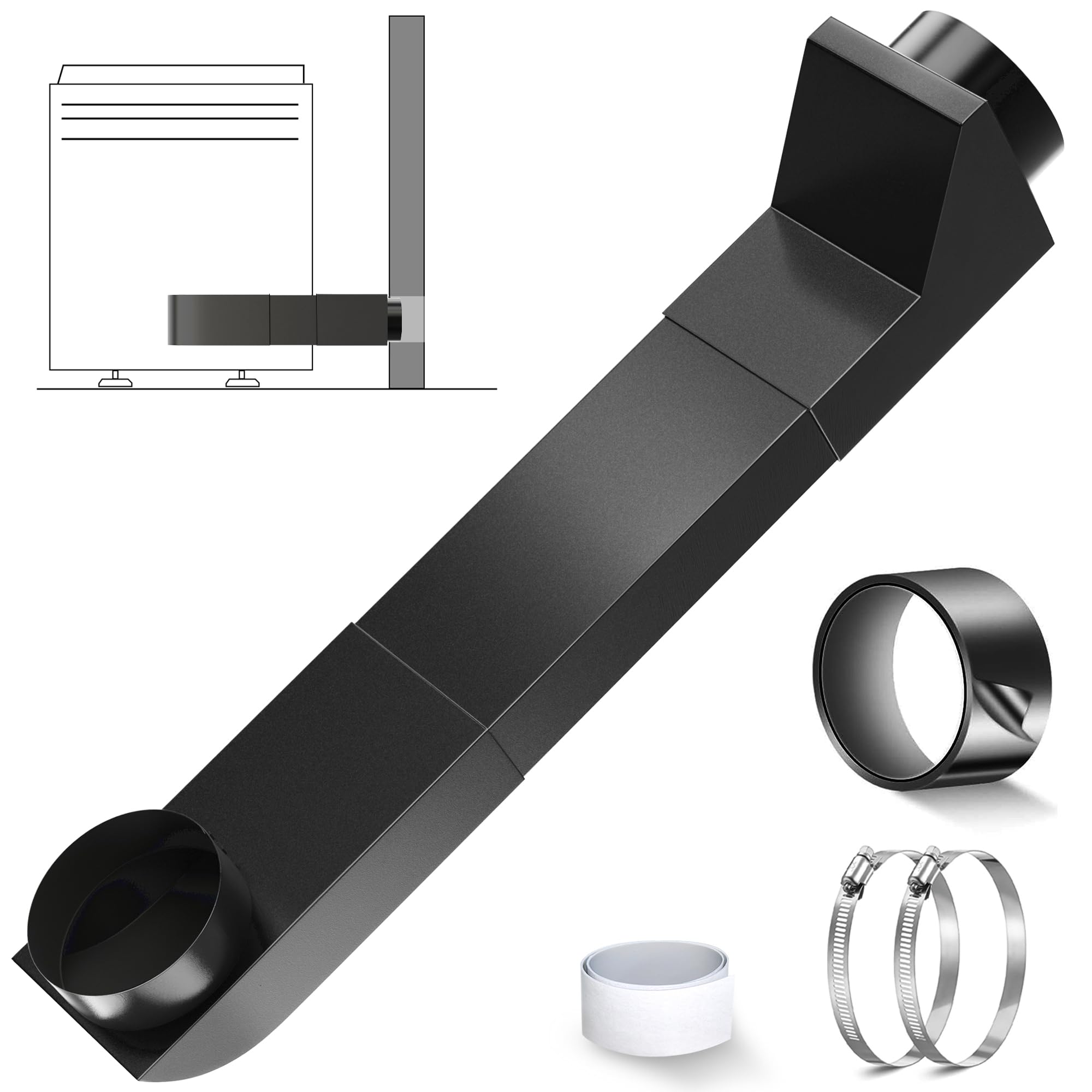 Upgraded UD48S Telescoping Dryer Vent Kit