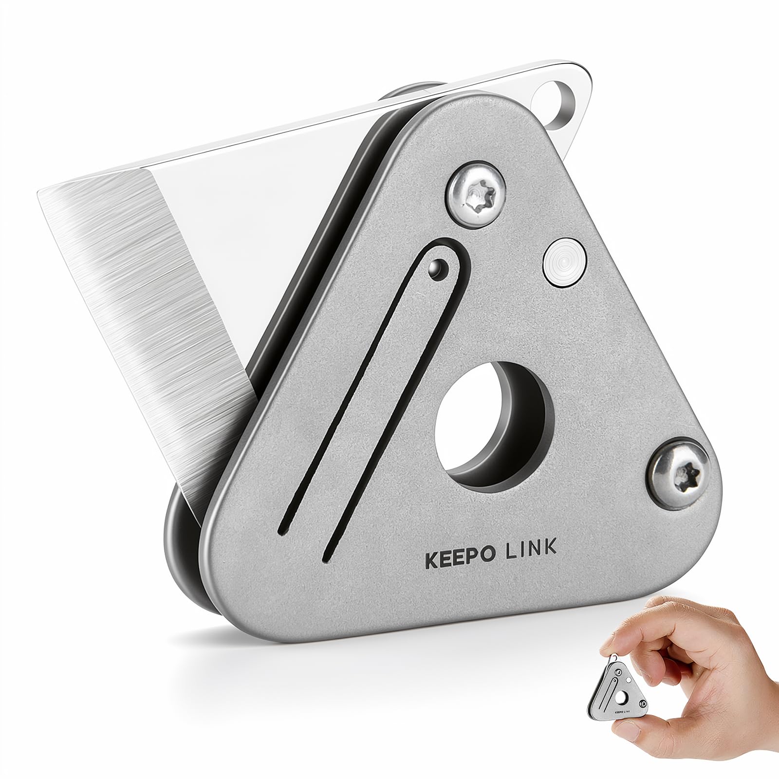 KEEPO LINK Small Pocket Knife for Men, Titanium EDC Knife for Everyday Carry, Camping, Hiking and Outdoor, OLK05