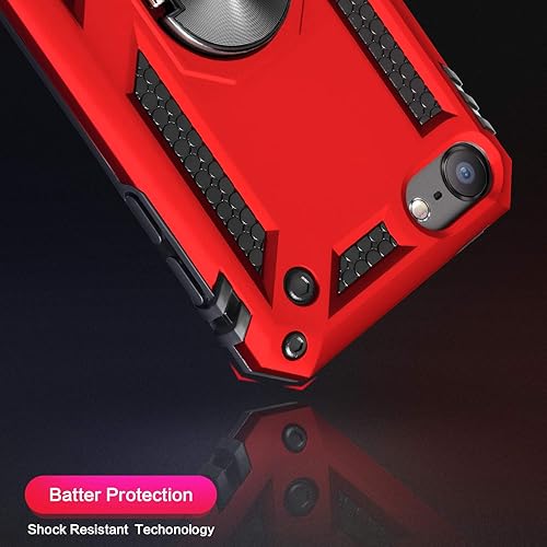 Miniatura 7 de IDweel Funda para iPod Touch 7, para iPod Touch 6 con soporte para automóvil, funda protectora híbrida resistente a prueba de golpes con soporte