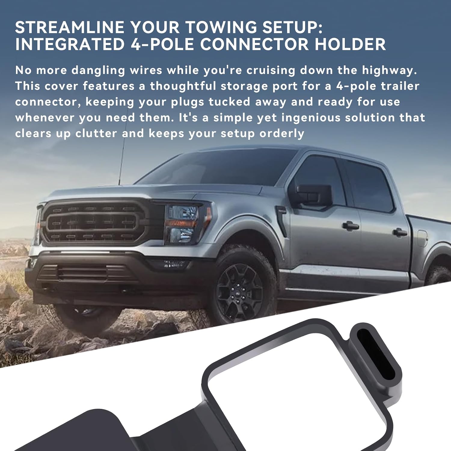 M-1840-FP 2" Trailer Hitch Receiver Plug Cover Compatible with 2003-2024 Ford receivers,Most Models of 2" Hitch receivers -1PCS