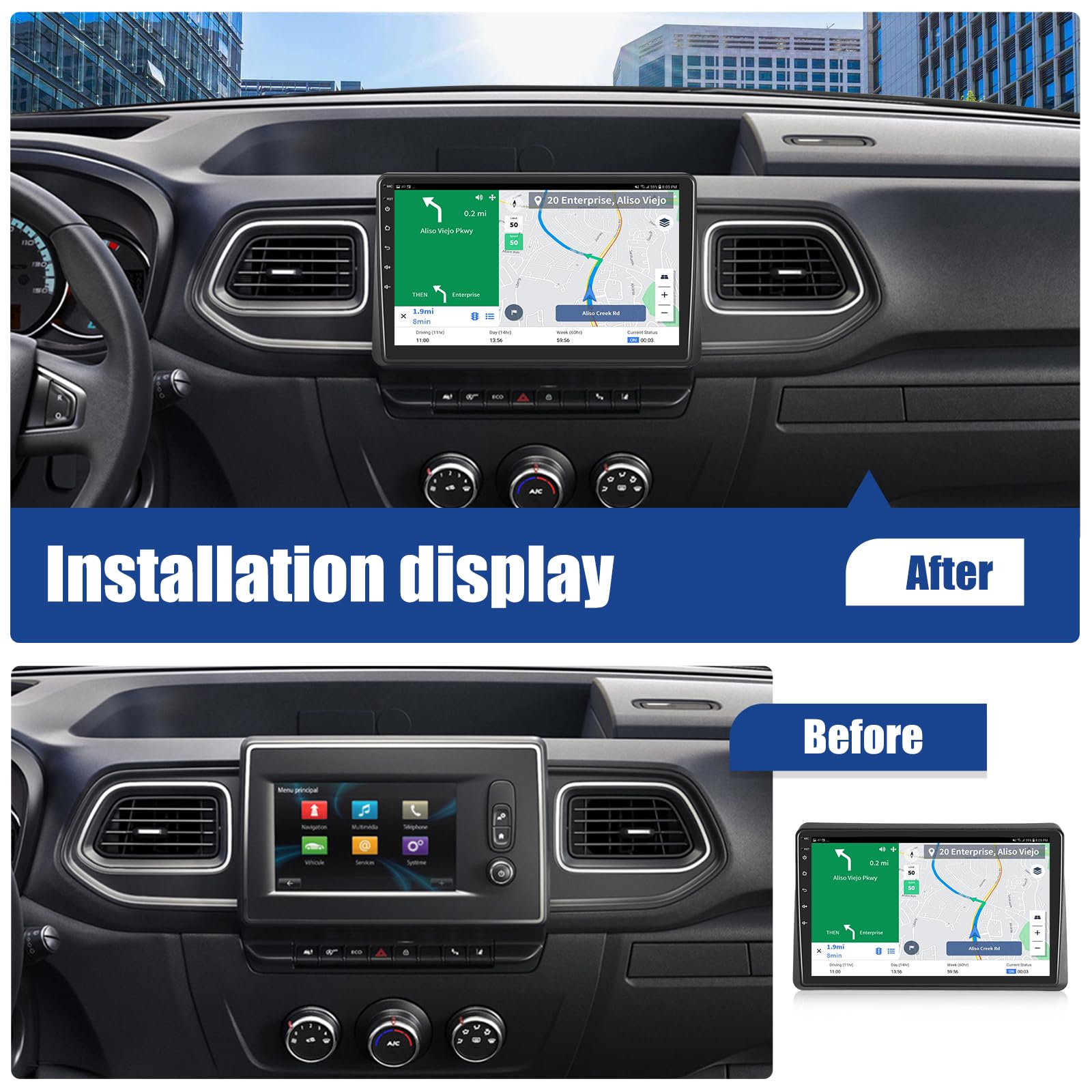 Android 12 Autoradio pour Renault Clio 3 2005-2014, 8 cœurs 6G 64G GPS Navi 9 Pouces QLED écran Android 12 Autoradio pour Renault Clio 3 2005-2014, 8 cœurs 6G 64G GPS Navi 9 Pouces QLED écran
