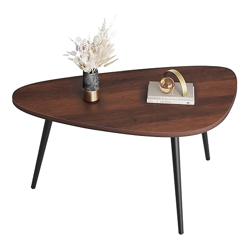 WLIVE Oval Coffee Tables, Modern Coffee Table for Living Room,